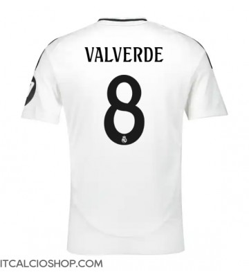 Real Madrid Federico Valverde #8 Prima Maglia 2024-25 Manica Corta